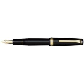 Sailor Professional Gear Black GT 21K Gold Rhodium Plating Medium Fine Point Fountain Pen - 11-2036-320