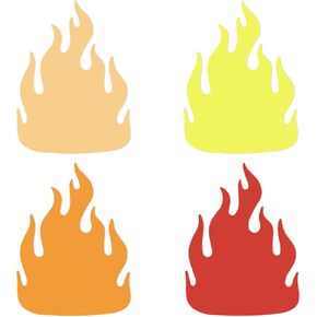 Mixteach 200 PCS Fire Cutout Paper Fire Fire Shape Cutts Flame Dye Paper Die Cut Flant Creative Charse Decorations for Bulletin Board Firetruck Firetruck Flame Decor