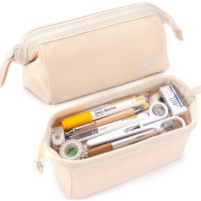 Mamunu Pencil Case مفتوح على مصراعيها ، علبة قلم رصاص كبيرة السعة ، حقيبة قلم رصاص كبيرة ، حقيبة قلم رصاص محمولة للفتيات فتيان قلم القلم لطلاب المدارس الكبار الكبار