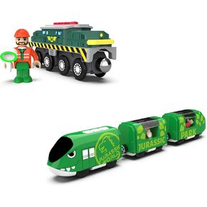 مجموعة Toy Train للمسارات الخشبية ، والقطار الذي يتم تشغيله للبطاريات للأطفال الصغار ، والقطار الآلي المتوافق مع Thomas ، Brio