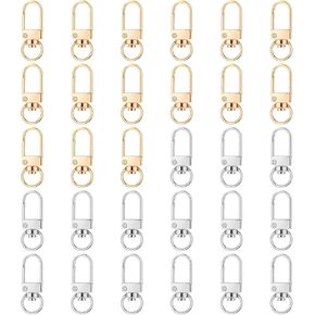 Claw Claw Claasp 30pcs الذهب والفضة 360 ° دوار خطاف خطاف الدوران خطاف الشبل حلقات سلسلة مفاتيح صغيرة لمجوهر