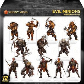 منمنمات DND لـ Dungeon Masters - Minions Evil ، D&D متوافقة ، وشخصيات أكريليك مصغرة مع رسومات مزدوجة على الوجهين وتصميم أكريليك متين