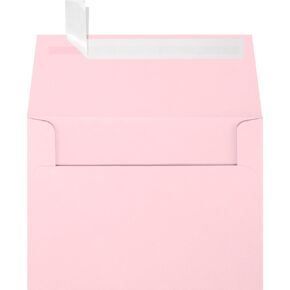 luxpaper A6 دعوة الأظرف | قشر & الصحافة | 4 3/4 "× 6 1/2" | الحلوى الوردي | 80 رطل. نص | 50 كتي