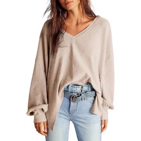 Dokotoo Long Sleeve Tops for Women 2023 Sexy Womens V Neck T Shirts for Women Fitted Shirts Tight Basic Tee