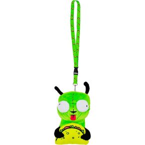 مفهوم واحد غازي Zim Plush Lanyard ، بطاقة هوية Gir Taco وحامل الشارة ، الأخضر