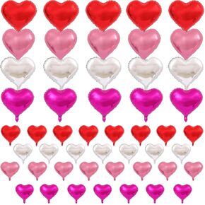 50 PCS HEART Balloon 20 PCS 10 Inch