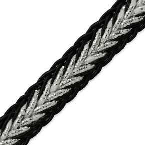 Trims by the Yard 5 Yards of Ares 3/8" Metallic Braid Trim, Silver