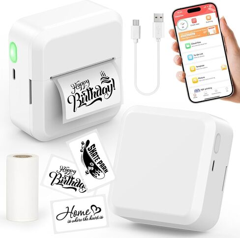 ماكينة صانع الملصقات المحمولة مع شريط 30 × 50 ملم ، وصانع ملصقات ملصقات ميني ميني ميني ومرب in Kuwait