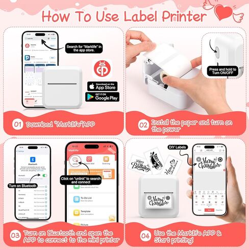 ماكينة صانع الملصقات المحمولة مع شريط 30 × 50 ملم ، وصانع ملصقات ملصقات ميني ميني ميني ومرب in Kuwait