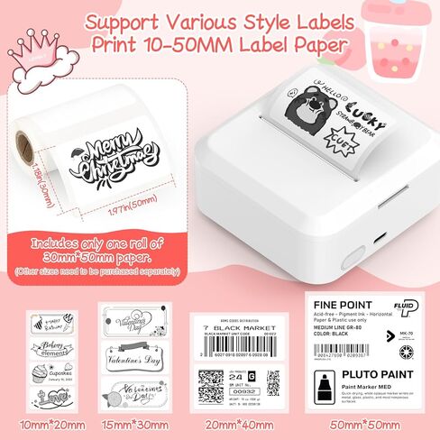 ماكينة صانع الملصقات المحمولة مع شريط 30 × 50 ملم ، وصانع ملصقات ملصقات ميني ميني ميني ومرب in Kuwait