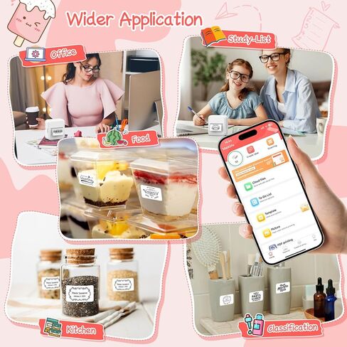 ماكينة صانع الملصقات المحمولة مع شريط 30 × 50 ملم ، وصانع ملصقات ملصقات ميني ميني ميني ومرب in Kuwait