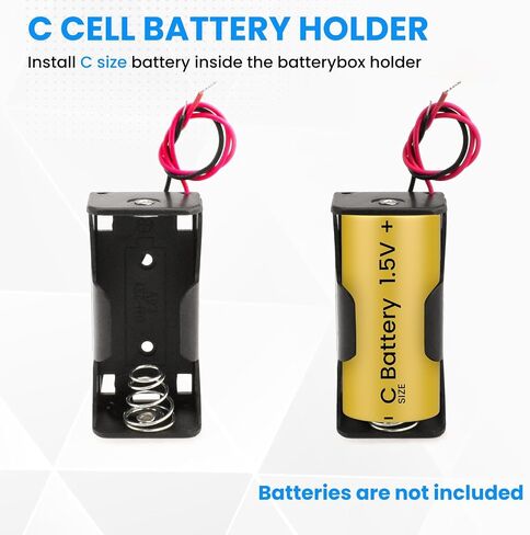 SDTC Tech 2-Pack 2 Slot D Cell حامل بطارية 3V D حجم صندوق علبة البطارية in Kuwait