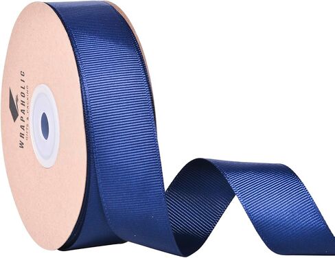 WRAPAHOLIC 7/8 Inch 25 Yard White Grosgrain Ribbon Roll,Premium Craft Ribbon for Gift Wrapping Floral Bouquets Wedding Invitation Card Party Decoration in Saudi Arabia