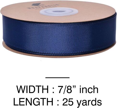 WRAPAHOLIC 7/8 Inch 25 Yard White Grosgrain Ribbon Roll,Premium Craft Ribbon for Gift Wrapping Floral Bouquets Wedding Invitation Card Party Decoration in Saudi Arabia