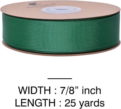 WRAPAHOLIC 7/8 Inch 25 Yard White Grosgrain Ribbon Roll,Premium Craft Ribbon for Gift Wrapping Floral Bouquets Wedding Invitation Card Party Decoration in Saudi Arabia