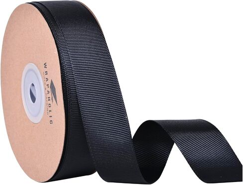 WRAPAHOLIC 7/8 Inch 25 Yard White Grosgrain Ribbon Roll,Premium Craft Ribbon for Gift Wrapping Floral Bouquets Wedding Invitation Card Party Decoration in Saudi Arabia