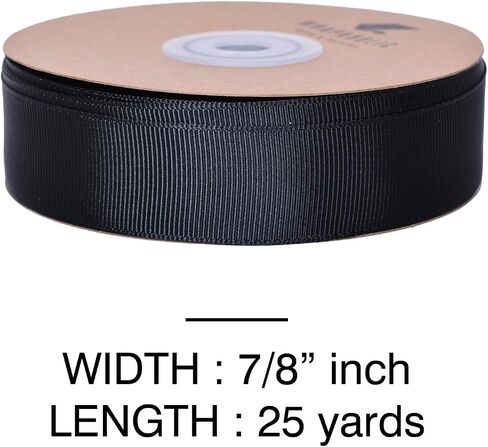 WRAPAHOLIC 7/8 Inch 25 Yard White Grosgrain Ribbon Roll,Premium Craft Ribbon for Gift Wrapping Floral Bouquets Wedding Invitation Card Party Decoration in Saudi Arabia