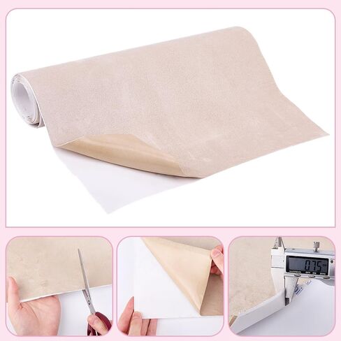 11.8 "L x 59" W suede flug wrap microfiber fabric self-admivive look look red self underfild film diy peel film film form for car interior decor in Saudi Arabia