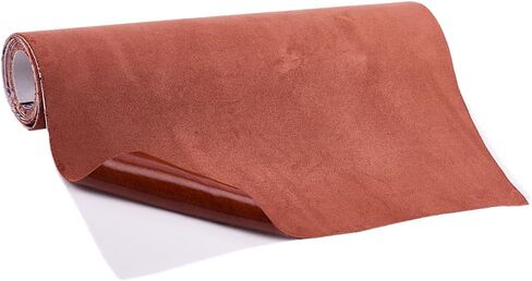 11.8" L x 59" W Suede Fabric Wrap Microfiber Fabric Self-Adhesive Suede Look Red Self Adhesive Film Sticker DIY Elastic Stretch Peel Stretch Film Fabric for Car Interior Decor in Saudi Arabia