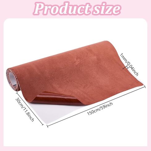 11.8" L x 59" W Suede Fabric Wrap Microfiber Fabric Self-Adhesive Suede Look Red Self Adhesive Film Sticker DIY Elastic Stretch Peel Stretch Film Fabric for Car Interior Decor in Saudi Arabia