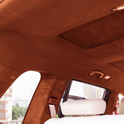 11.8" L x 59" W Suede Fabric Wrap Microfiber Fabric Self-Adhesive Suede Look Red Self Adhesive Film Sticker DIY Elastic Stretch Peel Stretch Film Fabric for Car Interior Decor in Saudi Arabia