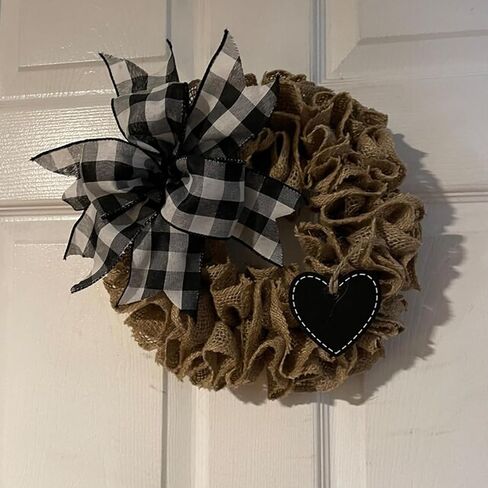 Halloween Decoration Ribbon Wired, Black Orange Gingham Fabric Ribbon Farmhouse Plaid Checkered Ribbon for Bow Wreath Supplies Gift Wrapping DIY Craft Party Decor Baby Shower Birthday, 2.5" x 10 Yards in Kuwait