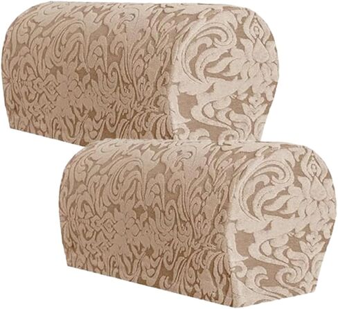 Anti-Stain Dustproof Armchair Slipcovers Sofa Arm Cover, Removable Washable High Stretch Sofa Slipcovers, Universal Stylish Couch Cover for Square/Curved/Reclining Armrest, Pack of 2,Purple in Kuwait