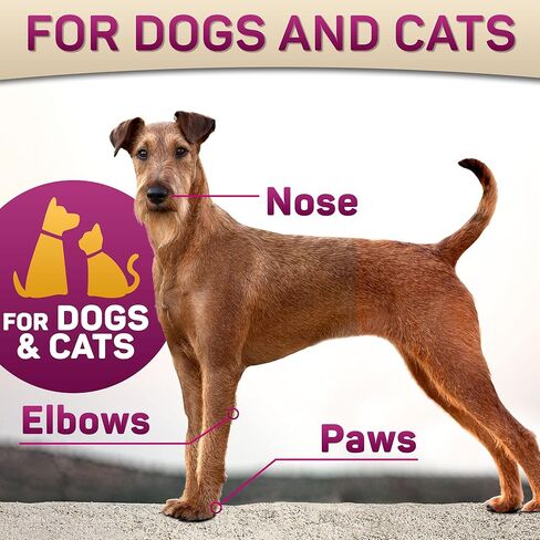 طبيعية تنشيط الكلب PAW PAD BALM & NOVE - 60G لعق مرطب آمن لحماية الكفوف المتشققة ، وتغذية الضرر الإصلاح ، الجفاف ، الحرارة ، الثلج الشتوي مع فيتامين E & Aloe - Pet Cat Dogs Wax in Kuwait