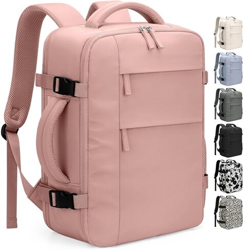 Travel Backpack for Women Man, Waterproof Personal Item Travel Bag Airline Approved Laptop Backpack Weekender bags Bookbag for Business,Travel, Work Fits 15.6 inch Laptop(Medium,Black) in Kuwait