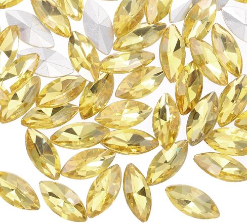 Meccanixity 50pcs شكل حصان حصان حصان ، 7 × 15 مم من الخرز راينستون للخرز لمجوهر in Kuwait