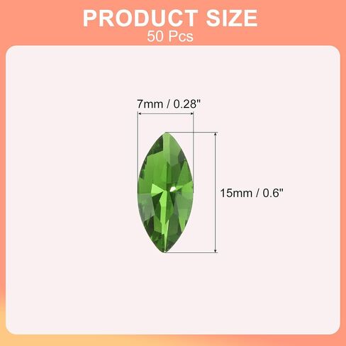 Meccanixity 50pcs شكل حصان حصان حصان ، 7 × 15 مم من الخرز راينستون للخرز لمجوهر in Kuwait