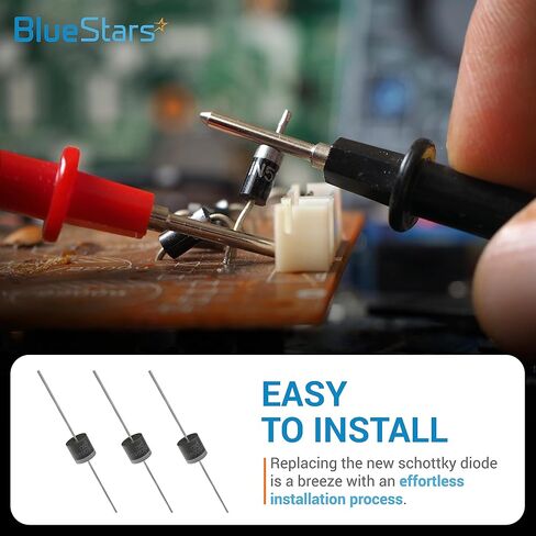 BlueStars 15SQ045 Schottky Barrier Rectifier Bypass Blocking Diodes 15A 45V - 15SQ045 Schottky, 15amp Diode Axial Schottky Blocking Diodes R-6 Axial 15 Amp 45 Volt for Solar Cell Panel - Pack of 40 in Kuwait