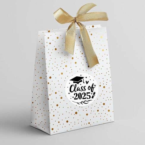 Class of 2025 Stickers, Graduation Sticker, Senior 2025 Stickers, Black and White Graduation Labels, High School 2025 Stickers, 1.6inch, Pack of 120 (Class of 2025) in Saudi Arabia