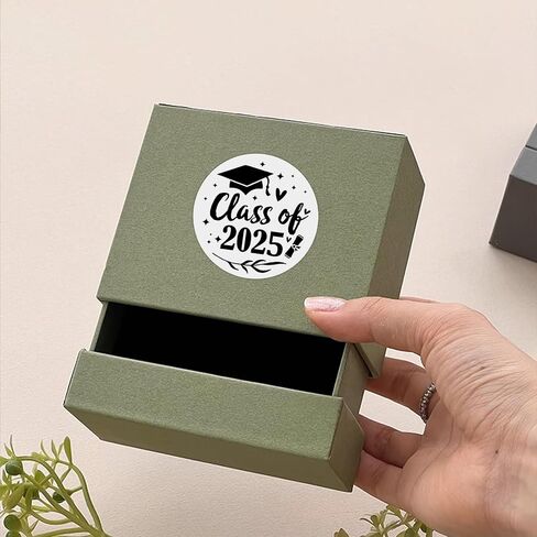 Class of 2025 Stickers, Graduation Sticker, Senior 2025 Stickers, Black and White Graduation Labels, High School 2025 Stickers, 1.6inch, Pack of 120 (Class of 2025) in Saudi Arabia