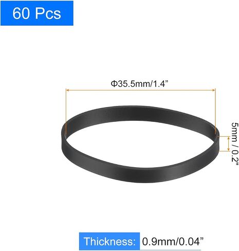 uxcell 20pcs نطاقات مطاطية سيليكون ، 5 مم × 35.5 مم حلقات حلقات راتبة كابلات تربط أشرطة مرنة قوية غير انزلاق للفائف تغليف الحبل والأبيض in Kuwait