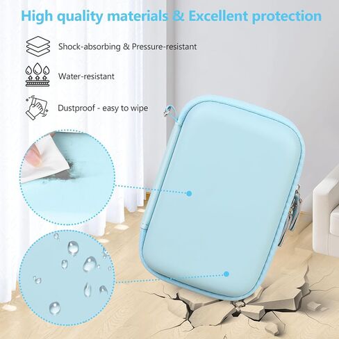 حالة حمل صلبة لآلة صانع الملصقات VRETTI ، HP2 Portable Bluetooth Label Label Resorge Bage مع حقيبة سفر مع جيب الشبكة للأشرطة ، كابل الشحن ، الأرجواني in Saudi Arabia