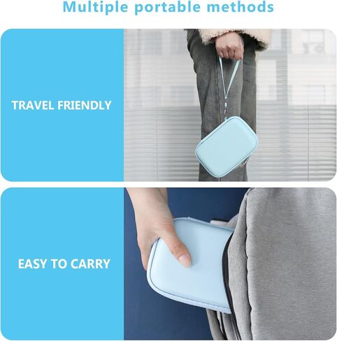 حالة حمل صلبة لآلة صانع الملصقات VRETTI ، HP2 Portable Bluetooth Label Label Resorge Bage مع حقيبة سفر مع جيب الشبكة للأشرطة ، كابل الشحن ، الأرجواني in Saudi Arabia