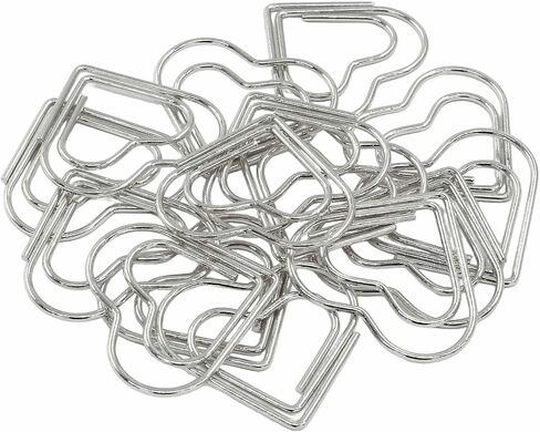 100Pcs Silver Heart Shaped Paper Clips, Mini Lovely Paperclips Decorative Metal Paper Clamps, Cute Paper Clip for Office School Home Bookmarks in Kuwait
