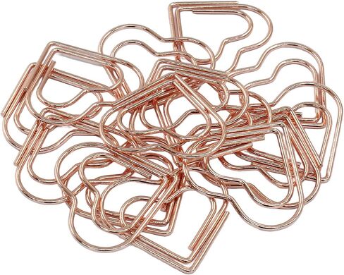 100Pcs Silver Heart Shaped Paper Clips, Mini Lovely Paperclips Decorative Metal Paper Clamps, Cute Paper Clip for Office School Home Bookmarks in Kuwait