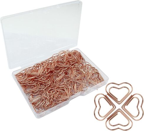 100Pcs Silver Heart Shaped Paper Clips, Mini Lovely Paperclips Decorative Metal Paper Clamps, Cute Paper Clip for Office School Home Bookmarks in Kuwait