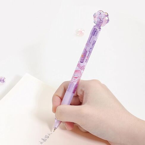 4 Pcs Mechanical Pencils and Erasers, 0.5mm Cute Mechanical Pencil Kawaii Cartoon Pencils School Pencil for Kids Students Girls Women (2Pcs Pencil + 2Pcs Eraser) in Saudi Arabia