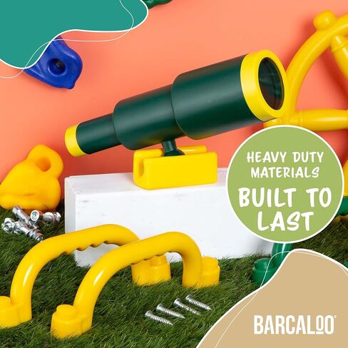 Playground Safety Handles - Outdoor Yellow Grab Handle Bars, Plastic Tree House or Playhouse Accessories, Backyard Playset Equipment Replacement Safety Parts for Monkey Bars, Jungle Gym, and More in Kuwait