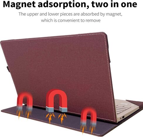 Case Cover for 16 Inch Samsung Galaxy Book5/4/3 Pro 360&Galaxy Book4/3 Pro&Galaxy Book 4/3 Ultra[Not fit Galaxy Book4/3 360],2-in-1 Sleeve, PU Leather Shell Case (Black) in Kuwait