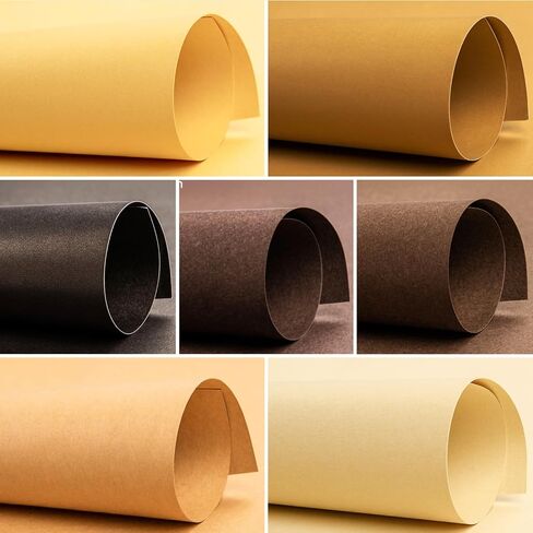 KYMY 35 Sheets Colored Cardstock Papers 8.5 x 11 Inches, 7 Assorted Brown Colors 200gsm Thick Colored Construction Papers, Double Sided Craft for Origami, Scrapbook Craft, DIY Art, Card Making in Saudi Arabia