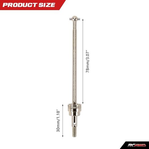RCAWD CVD Driveshafts for 1/10 Redcat Tornado EPX PRO Upgrades & HSP Parts Model #94105, #94106 Off Road Buggy, Front and Rear Axle Shaft 1/10 Silver in Saudi Arabia