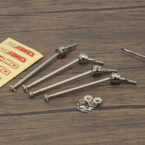 RCAWD CVD Driveshafts for 1/10 Redcat Tornado EPX PRO Upgrades & HSP Parts Model #94105, #94106 Off Road Buggy, Front and Rear Axle Shaft 1/10 Silver in Saudi Arabia
