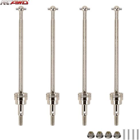 RCAWD CVD Driveshafts for 1/10 Redcat Tornado EPX PRO Upgrades & HSP Parts Model #94105, #94106 Off Road Buggy, Front and Rear Axle Shaft 1/10 Silver in Saudi Arabia