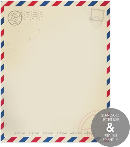 Red White And Blue Stars Letterhead / 50 Sheets / 8.5" x 11" Patriotic Celebration Paper/American Fourth Of July USA Veterans Memorial Day Decorative Stationery in Saudi Arabia