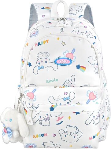 Roffatide anime My Melody Girls School Backpack Cartoon في جميع أنحاء طباعة حقيبة تحمل على الظهر على ظهر Backpack Propack Propack Propack Pike Travel Rucksack Daypack Pink (مع قلادة لطيفة) in Kuwait