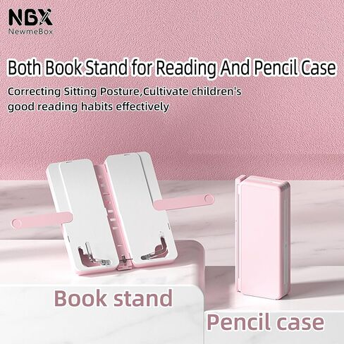 صندوق قلم رصاص ، قلم رصاص ، صناديق قلم رصاص صلبة بلاستيكية ، صندوق قلم مزدوج طبقة كبيرة ، مستلزمات تخزين مدرسية متعددة الوظائف للفتيات والفتيان ، الأطفال (الوردي) in Kuwait